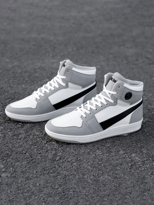 bacca bucci Men Grey Colourblocked Sneakers