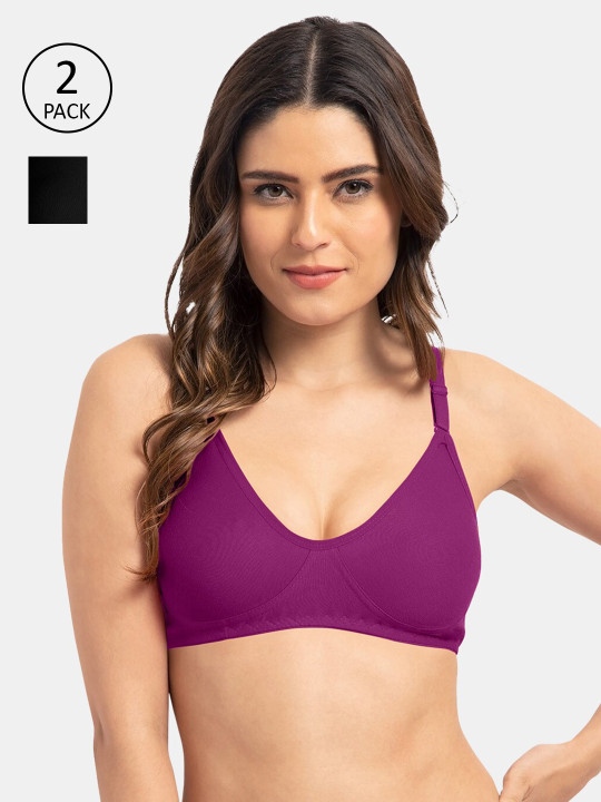 Tweens Women Pack of 2 Non Padded Every Day Seamless T-Shirt Bra