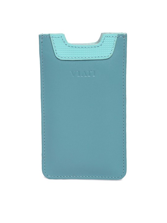 Women Blue Leather iPhone 6 Mobile Pouch