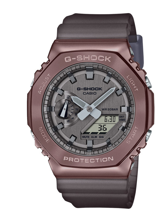 price history - Men G-Shock G-Steel GM-2100MF-5ADR Brown Ip Ana-Digi Dial Resin Strap Watch G1214