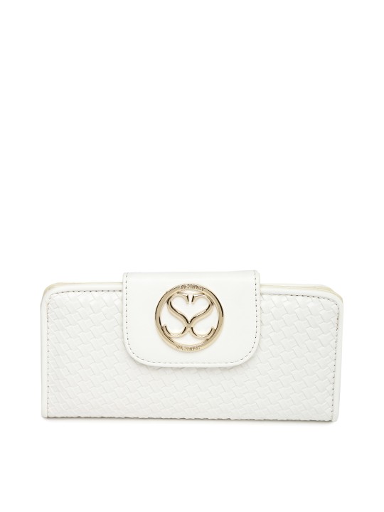 Women White Textured Wallet