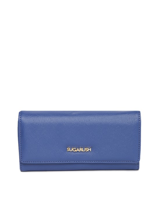 Women Blue Textured Wallet