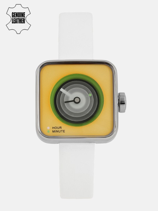 Women Grey & Yellow Dice Analogue Watch TS1007C
