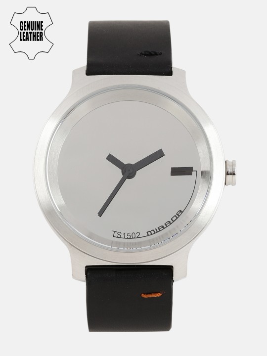 Unisex Silver-Toned Mirror Analogue Watch TS1502A