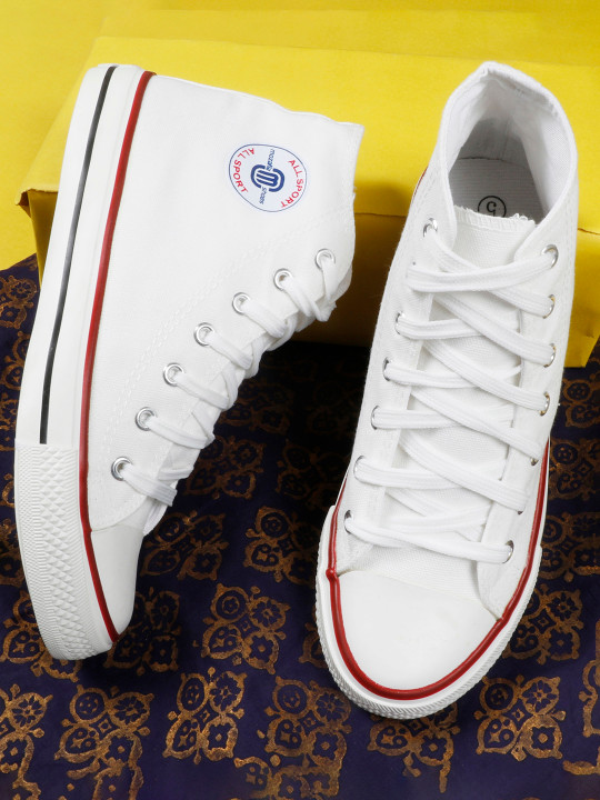 MOZAFIA Women Canvas Lace-up Casual High Top Sneakers