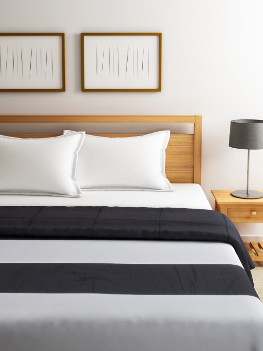Black & White Striped Double Comforter