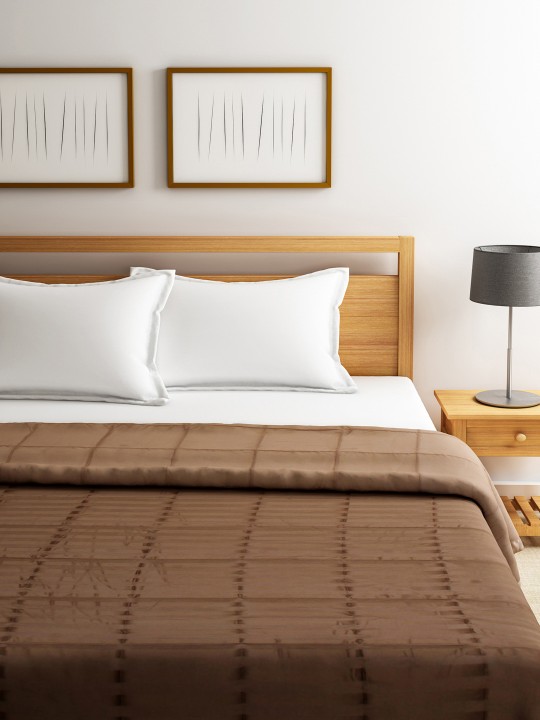 Brown Striped Double Comforter