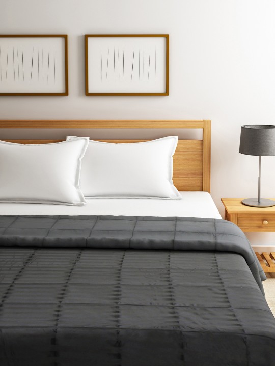 Black Striped Single Comforter