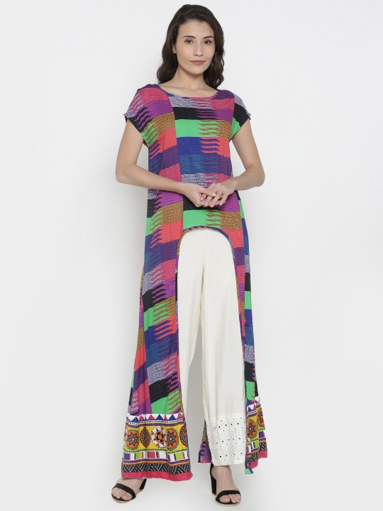 printed maxi top