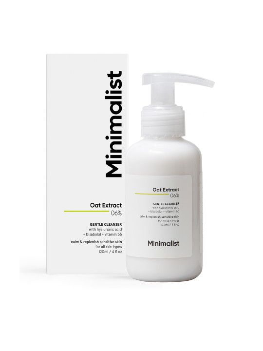 Minimalist 6% Oat Extract Gentle Cleanser with Hyaluronic Acid for Sensitive Skin - 120 ml