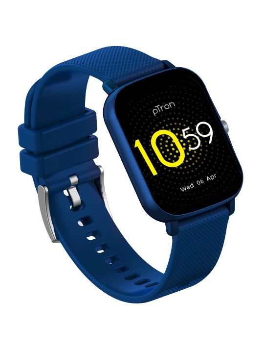 Ptron Pulsefit F21+ Fitness Smartwatch with 1.7″ Full Touch Screen & IP68 – Blue