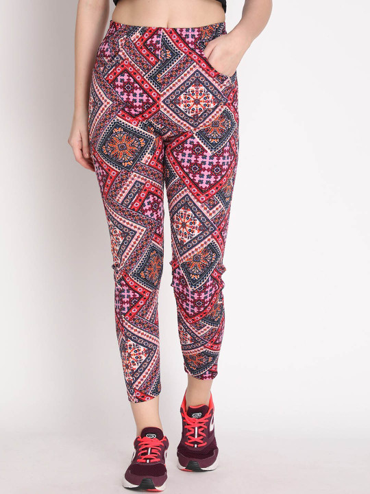 CHKOKKO Women Pink Track Pants