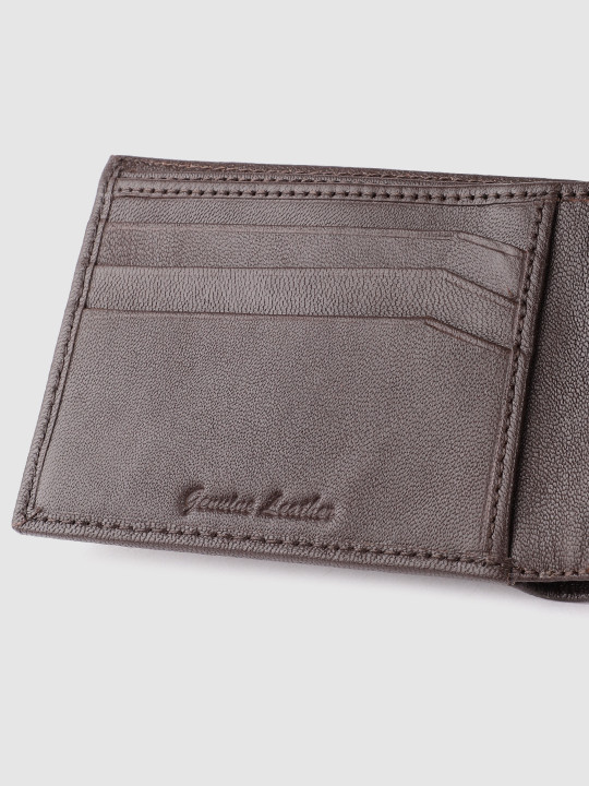 men leather two fold wallet