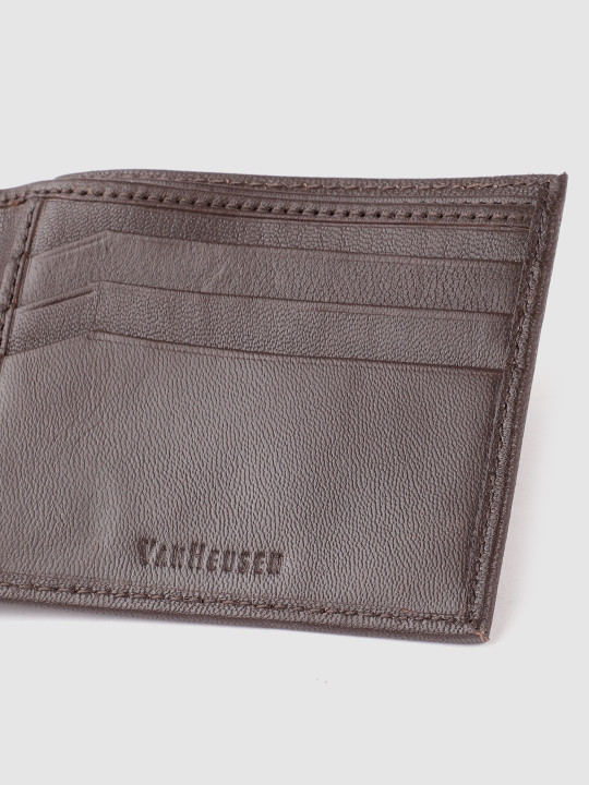 men leather two fold wallet