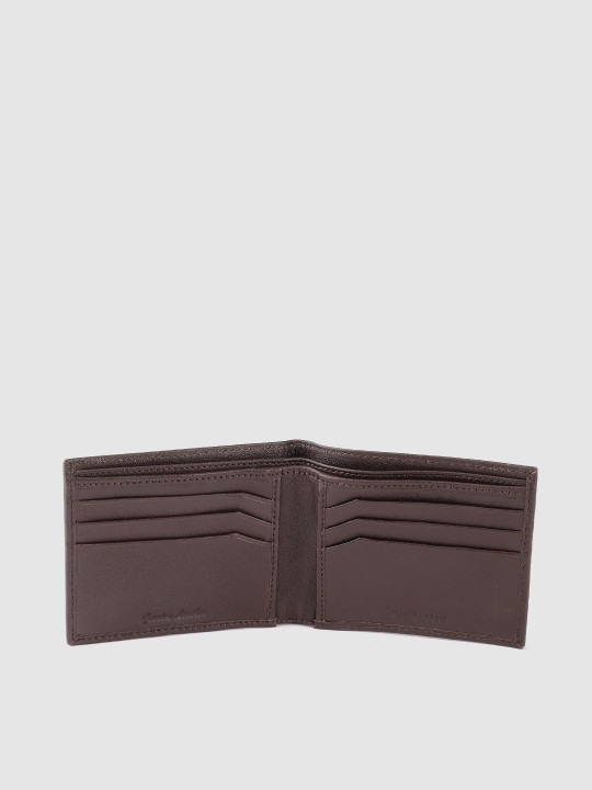men leather two fold wallet