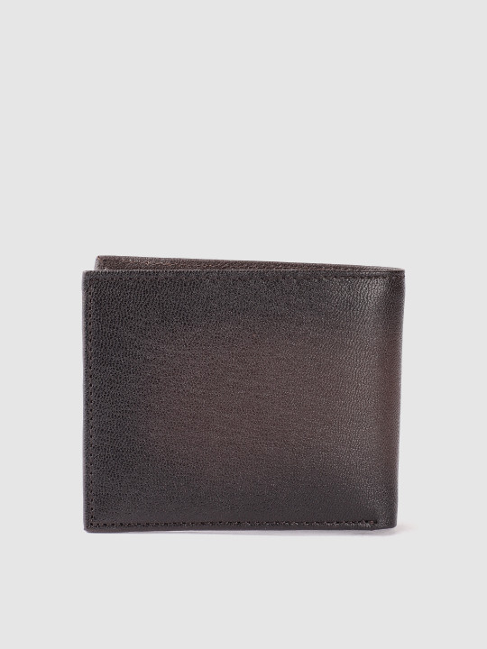 men leather two fold wallet