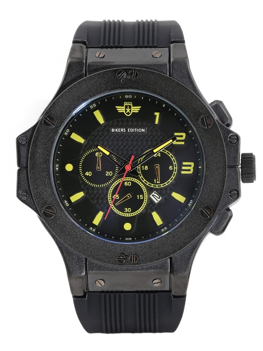 Men Black Mirrored Analogue Watch S4920