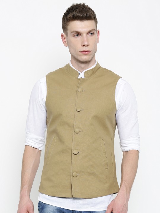 Khaki Nehru Jacket S