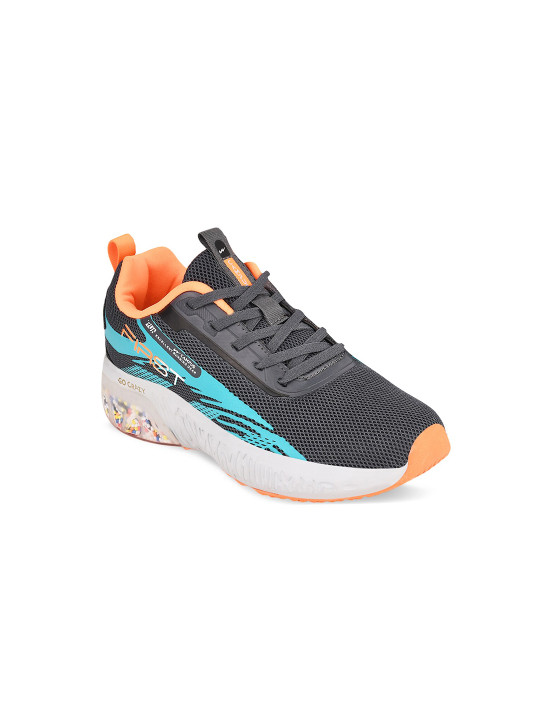 Campus Unisex Kids Grey Melange Mesh Running Shoes