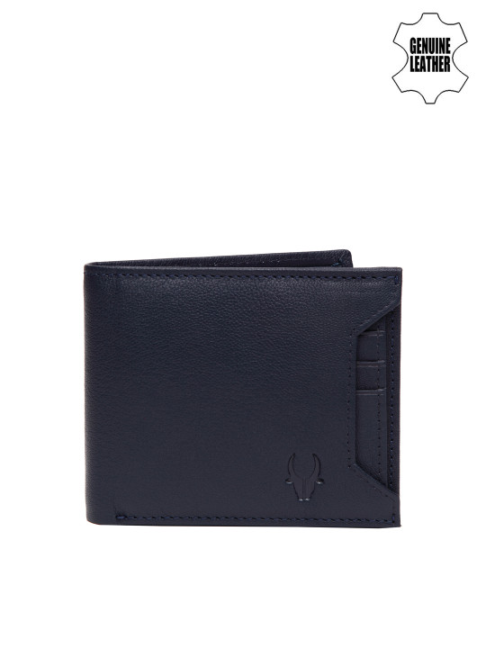 WildHorn Men Navy Genuine Leather Wallet