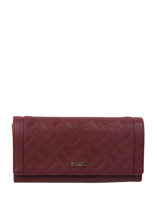 Mochi Women Geometric Textured Envelope Wallet