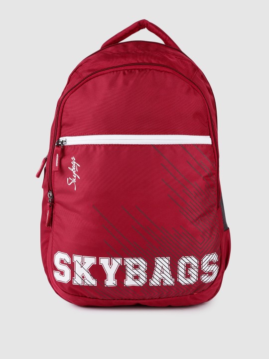 Skybags Unisex Red Brand Logo Backpack