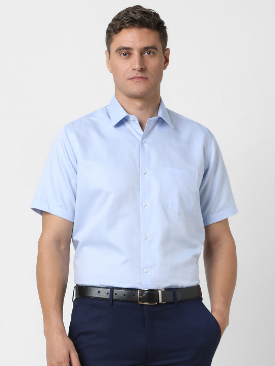 Van Heusen Men Blue Slim Fit Formal Shirt