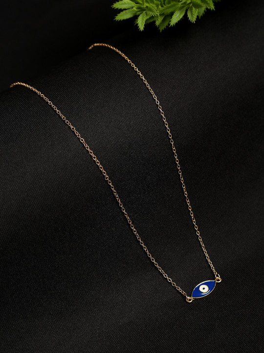 Celena Cole Gold-Toned & Black Gold-Plated Necklace
