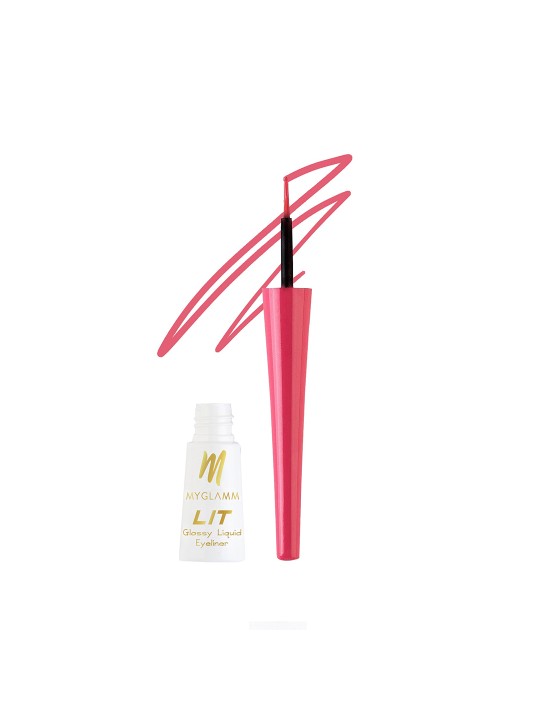 LIT Glossy Liquid Eyeliner 3.5 ml - Pink Rave deal from myntra
