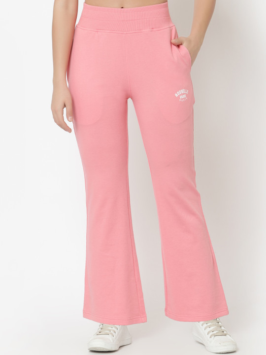 Club York Women Pink Solid Cotton Track Pant
