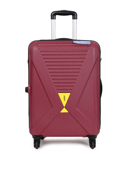 Unisex Maroon Xcross Anti-Sctatch Medium Trolley Suitcase