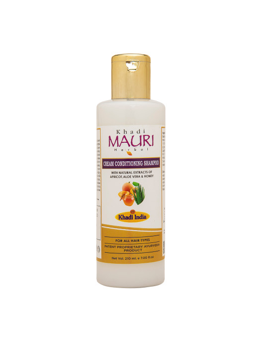 Khadi Mauri Herbal Cream Conditioning Shampoo with Apricot & Aloe Vera - 210 ml