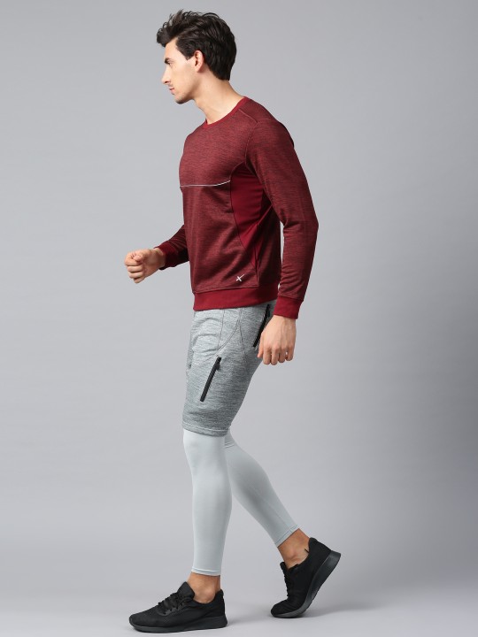 Buy HRX Active by Hrithik Roshan Men Grey Melange Sports Shorts with Compression Tights 36 Online at desertcartCyprus