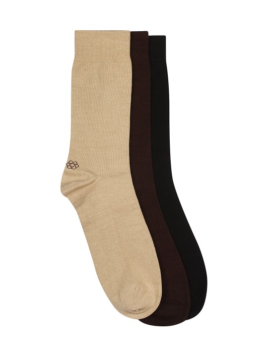 Men Pack of 3 Assorted Patterned Above Ankle-Length Socks