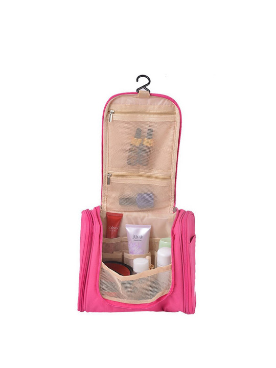 HOUSE OF QUIRK Pink Solid Toiletry Organiser