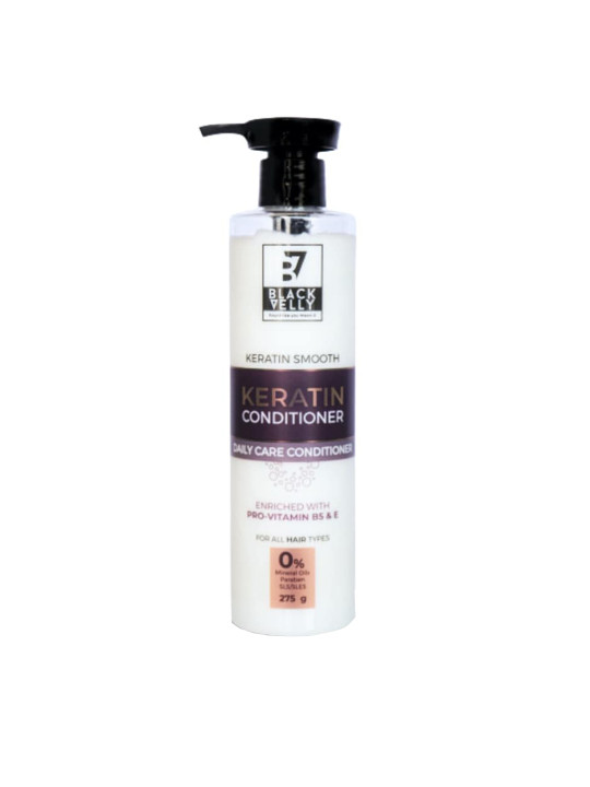 BLACKVELLY Keratin Smooth Daily Care Conditioner with Pro-Vitamin B5 & E - 275 g