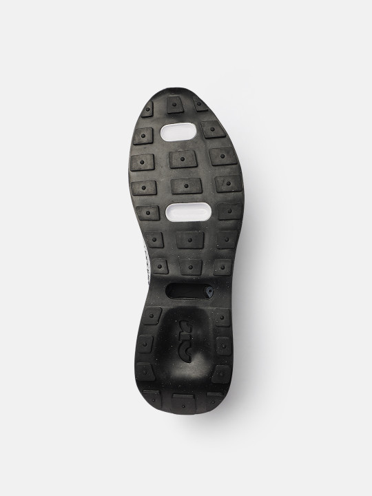 men black & grey air max flyknit racer sneakers