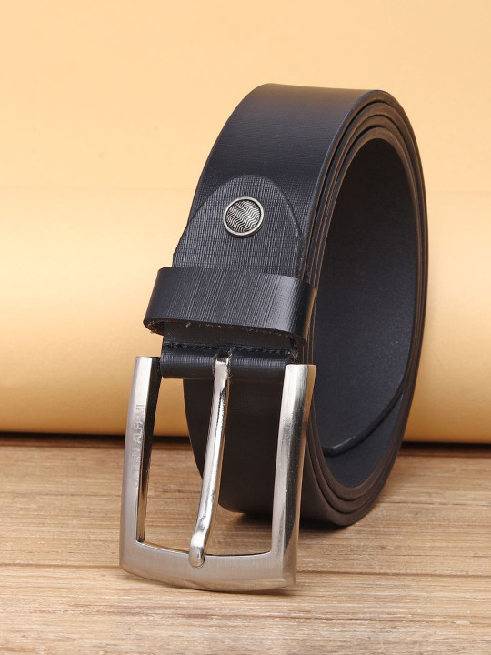 URBAN ALFAMI Men Black Leather Belt