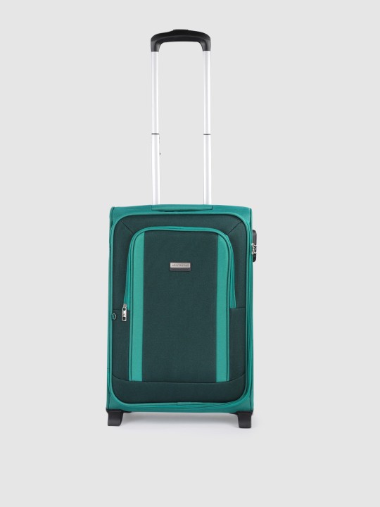 Aristocrat Unisex Turquoise Blue Solid TRIUMPH 55 Cabin Trolley Suitcase