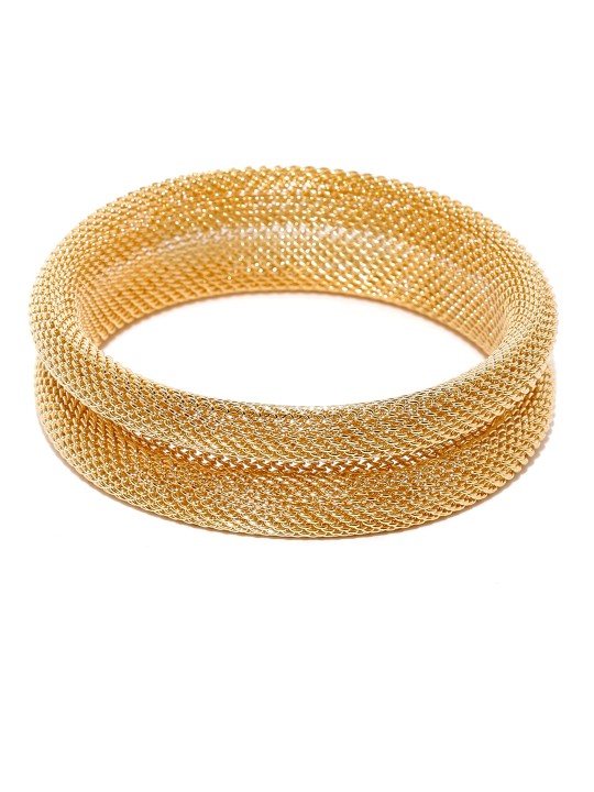 Gold-Toned Mesh Bangle