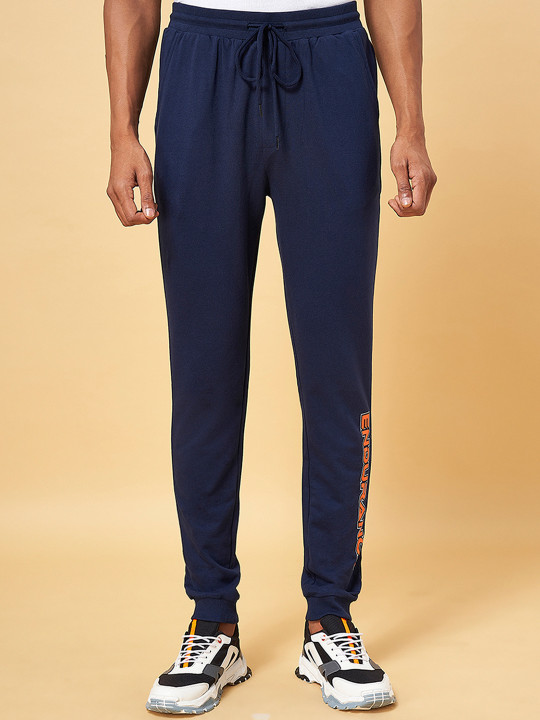 Ajile by Pantaloons Men Navy Blue Solid Slim Fit Joggers