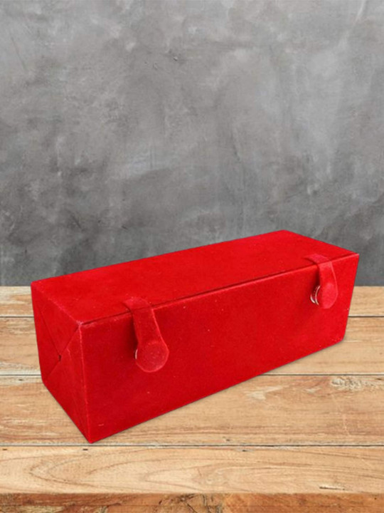 atorakushon Maroon Solid Earrings Storage Organizer Box