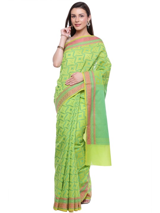 Green Art Silk Woven Design Banarasi Saree