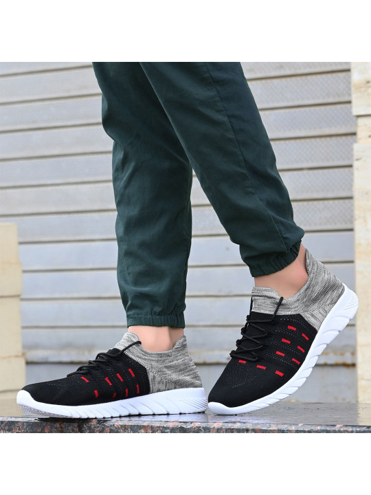 BIRDE Men Black Colourblocked Sneakers