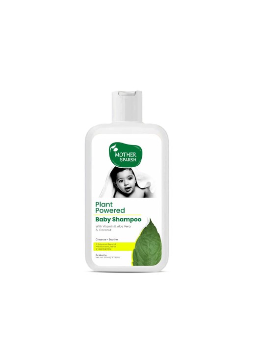 Mother Sparsh Plant Powered Natural Baby Shampoo With Vanilla Oil, Vitamin E & Coconut Oil, Nourishes Baby's Scalp & Hair