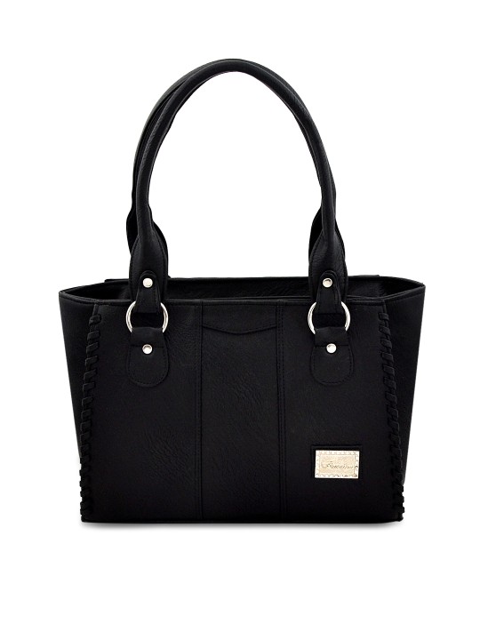 Black Solid Shoulder Bag