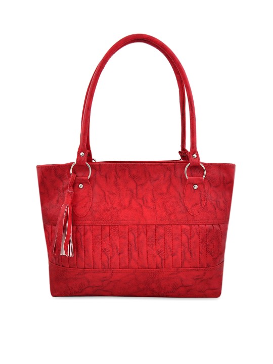 Red Solid Shoulder Bag