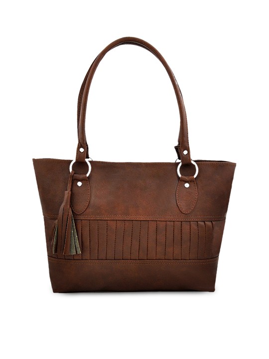 Tan Brown Solid Shoulder Bag