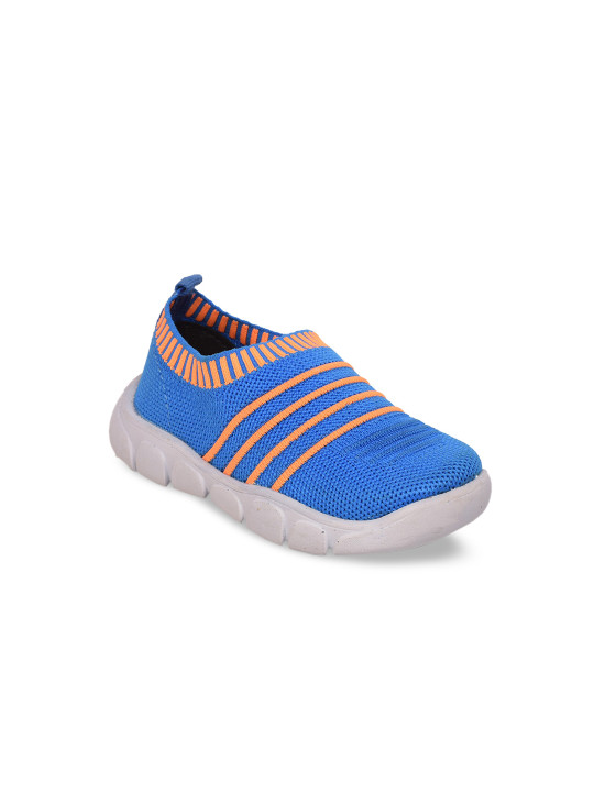 Liberty Unisex Kids Blue Textured Slip-On Sneakers