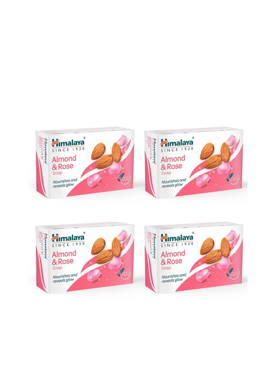 Himalaya Herbals Soap, Almond and Rose, Pack of 4